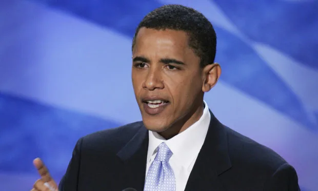 U.S. Senate candidate Barack Obama give the keynote address at the Democratic National Convention