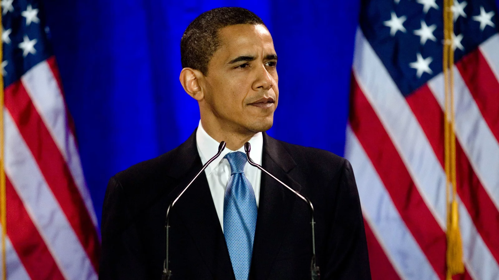 The Senator and presidential candidate Barack Obama delivers his speech 'A More Perfect Union'