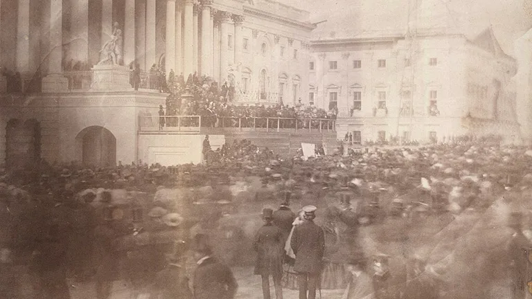 James Buchanan's 1857 presidential inauguration at the US Capitol in Washington, D.C.