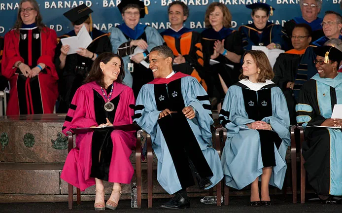 President Obama at Barnard College commencement 2012